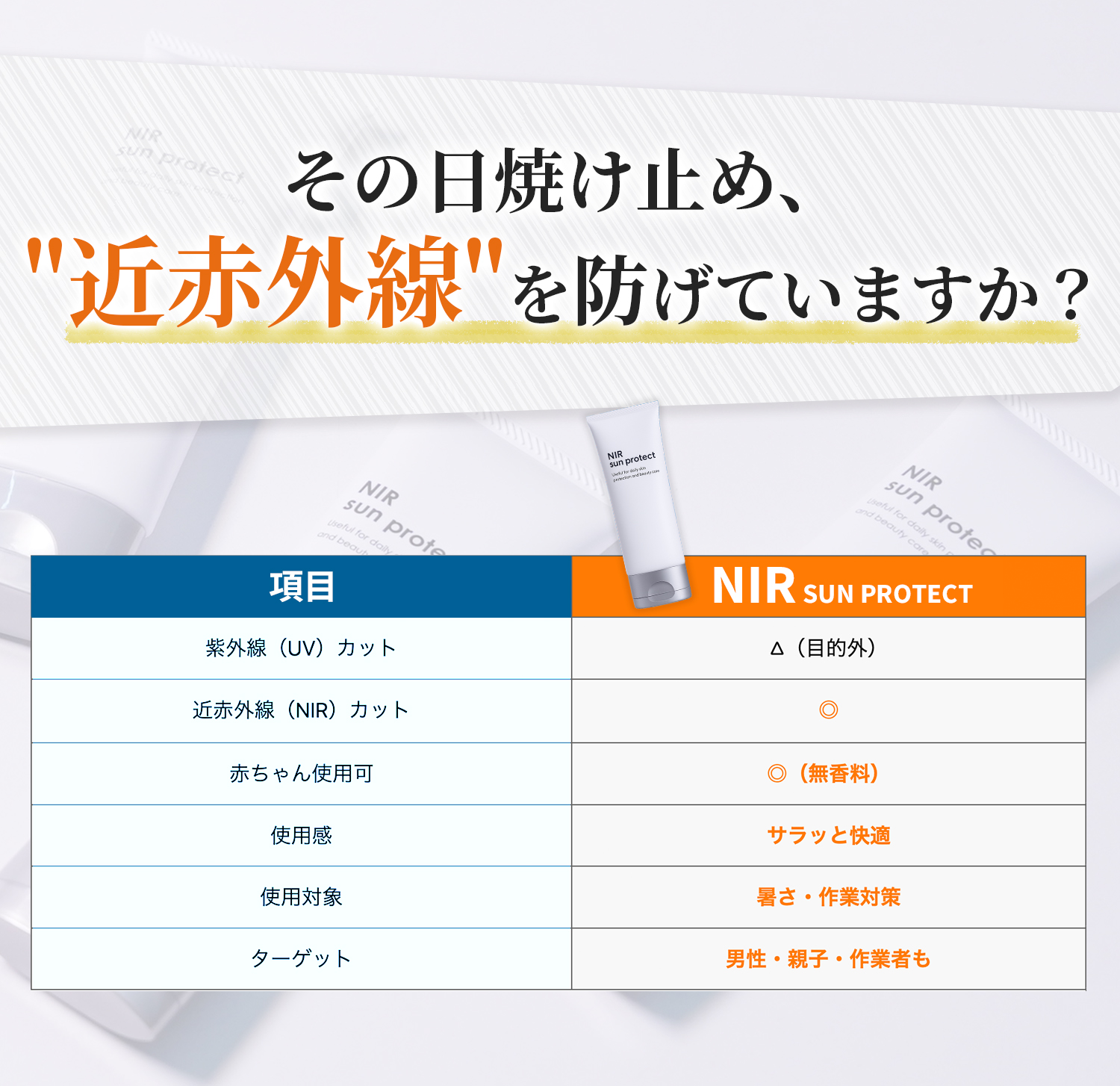 れいたす サンプロテクト 近赤外線をブロック